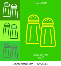 Web line icon. Salt and pepper