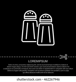 Web line icon. Salt and pepper