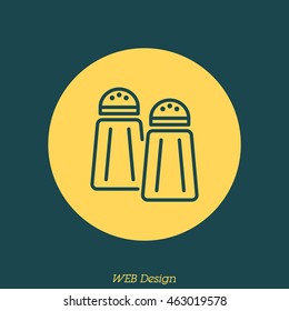 Web line icon. Salt and pepper
