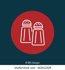 Web line icon. Salt and pepper