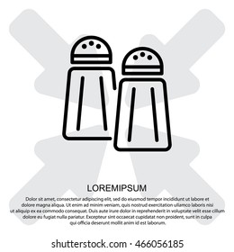 Web line icon. Salt and pepper