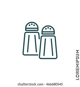 Web line icon. Salt and pepper