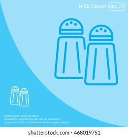 Web line icon. Salt and pepper
