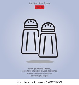 Web line icon. Salt and pepper