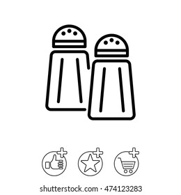 Web line icon. Salt and pepper