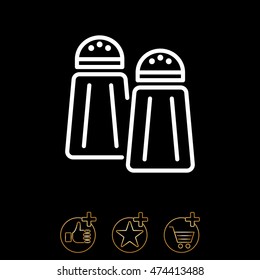 Web line icon. Salt and pepper