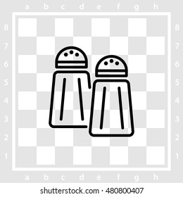 Web line icon. Salt and pepper