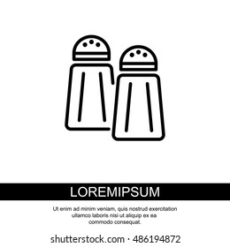 Web line icon. Salt and pepper