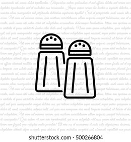Web line icon. Salt and pepper