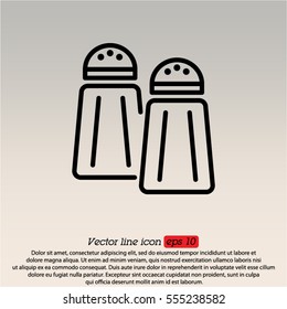 Web line icon. Salt and pepper