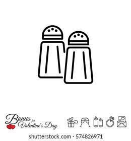 Web line icon. Salt and pepper