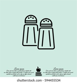 Web line icon. Salt and pepper