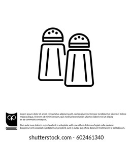 Web line icon. Salt and pepper