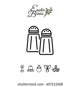 Web line icon. Salt and pepper