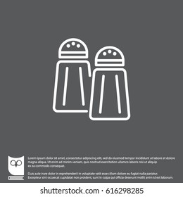 Web line icon. Salt and pepper