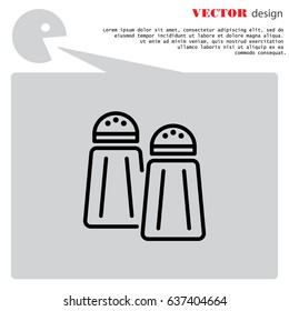 Web line icon. Salt and pepper