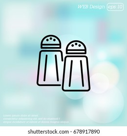 Web line icon. Salt and pepper