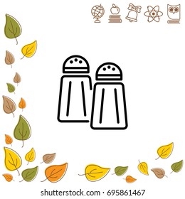 Web line icon. Salt and pepper