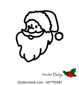 Web line icon. Santa Claus