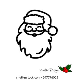 Web line icon. Santa Claus