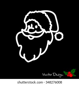 Web line icon. Santa Claus