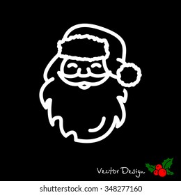 Web line icon. Santa Claus