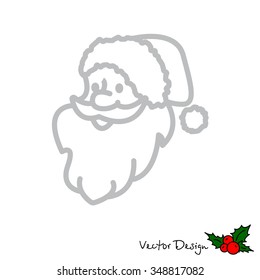 Web line icon. Santa Claus