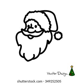 Web line icon. Santa Claus