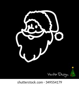 Web line icon. Santa Claus