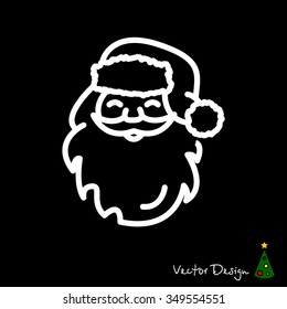 Web line icon. Santa Claus
