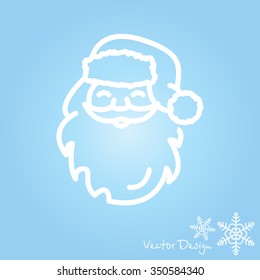 Web line icon. Santa Claus