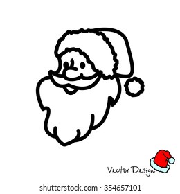 Web line icon. Santa Claus