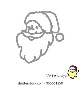 Web line icon. Santa Claus