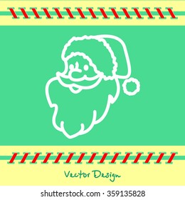Web line icon. Santa Claus