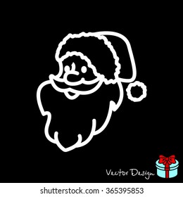 Web line icon. Santa Claus