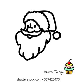 Web line icon. Santa Claus