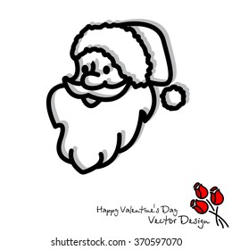 Web line icon. Santa Claus