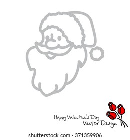 Web line icon. Santa Claus