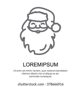Web line icon. Santa Claus