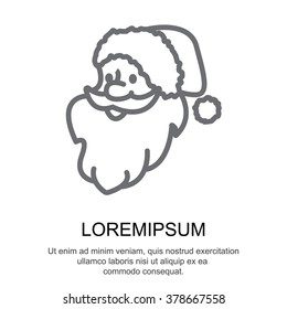 Web line icon. Santa Claus
