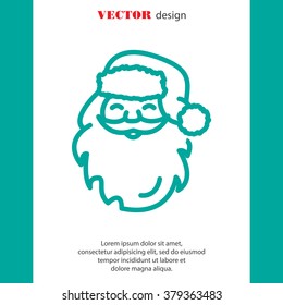Web line icon. Santa Claus