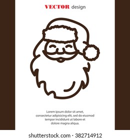 Web line icon. Santa Claus