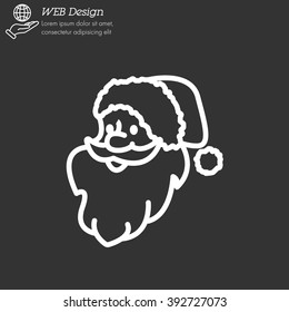 Web line icon. Santa Claus