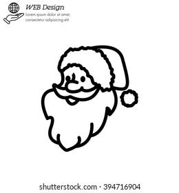 Web line icon. Santa Claus