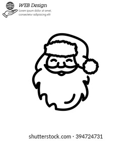Web line icon. Santa Claus