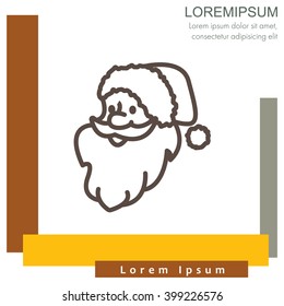 Web line icon. Santa Claus