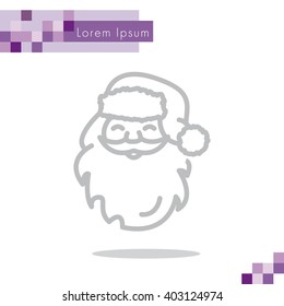 Web line icon. Santa Claus