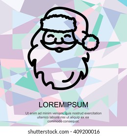 Web line icon. Santa Claus