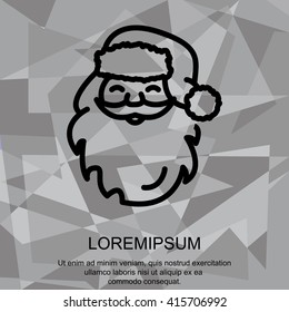 Web line icon. Santa Claus