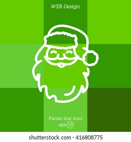 Web line icon. Santa Claus